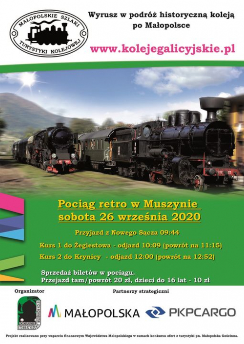 Pociąg retro w Muszynie