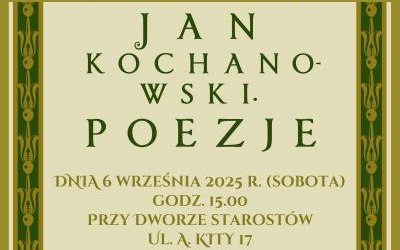 Narodowe czytanie - Jan Kochanowski poezje