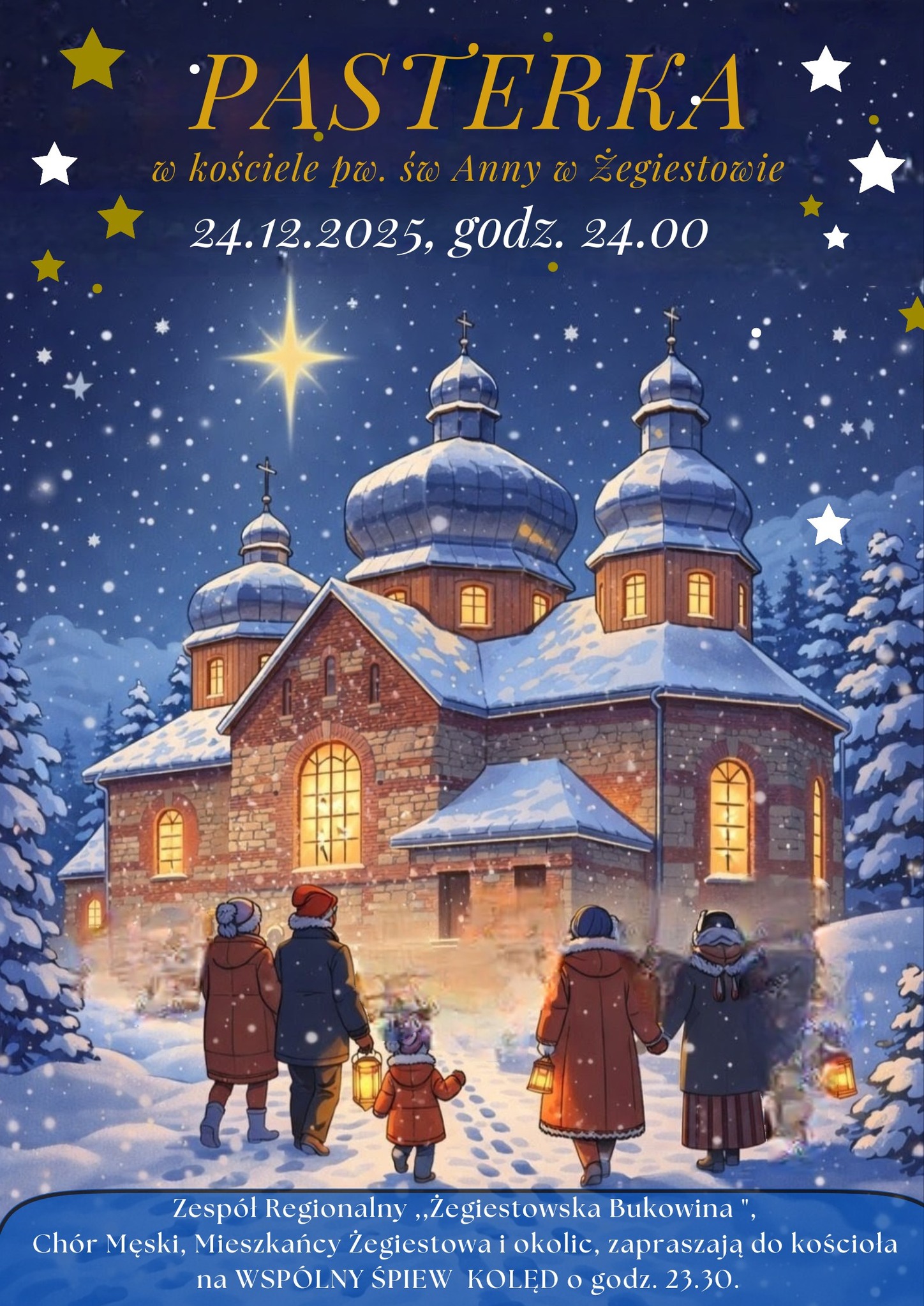 Pasterka w kościele pw. św. Anny w Żegiestowie