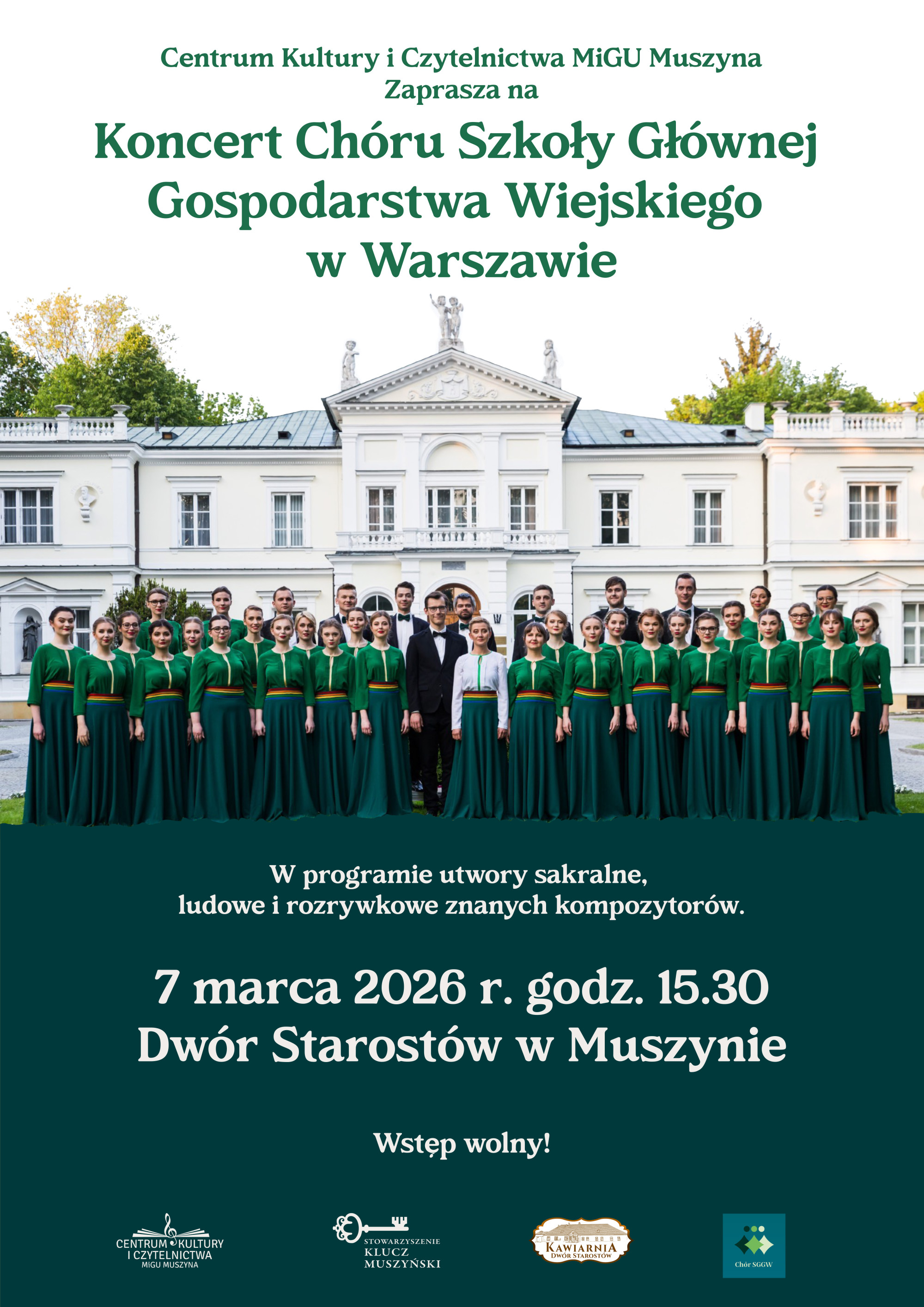 Koncert Chóru Szkoły Głównej Gospodarstwa Wiejskiego w Warszawie